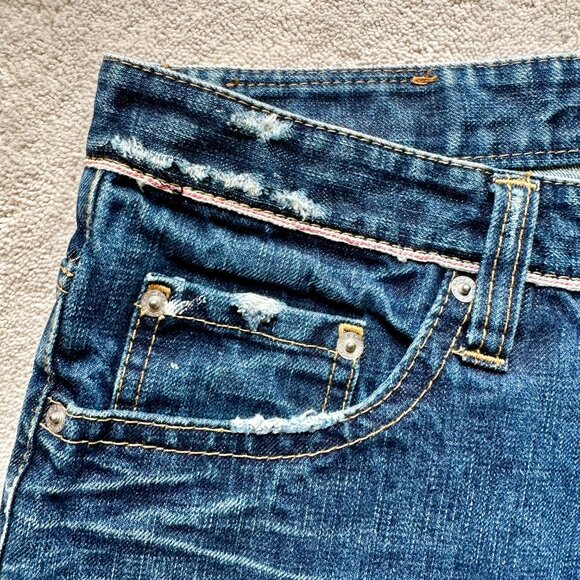 Made-in-Italy DSQUARED2 Selvedge Denim LOGO Jean SHORTS Size 48 EUR | 32 US - Picture 6 of 15